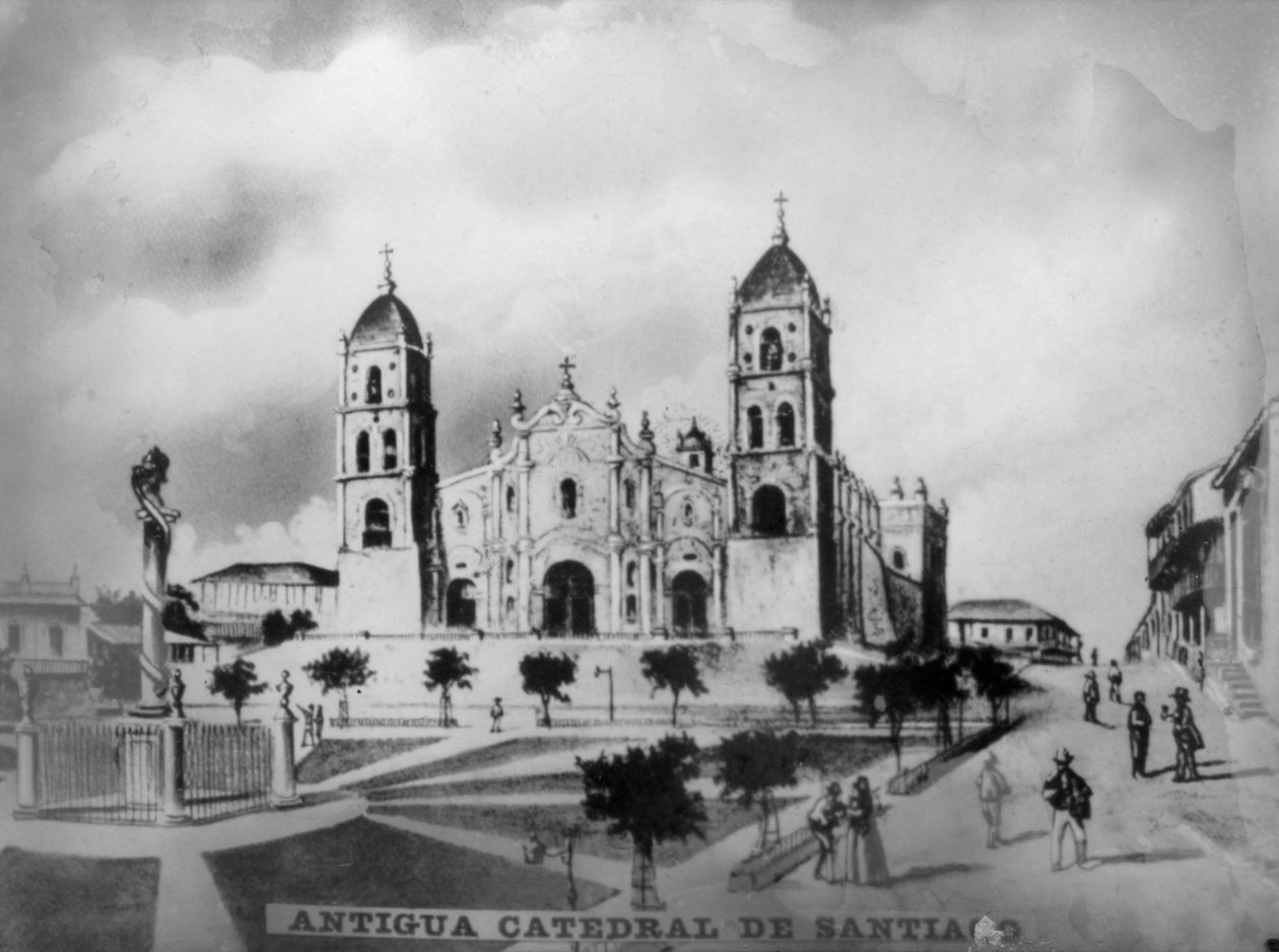 Santiago de Cuban vanha katedraali, 1523, 1920-luku tekijältä Unbekannt