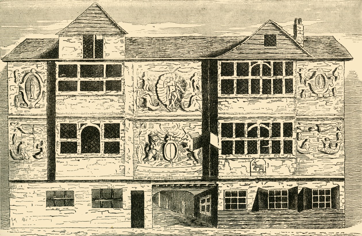 Vanhat talot Aiemmin Banksidessa, n. 1878. tekijältä Unbekannt