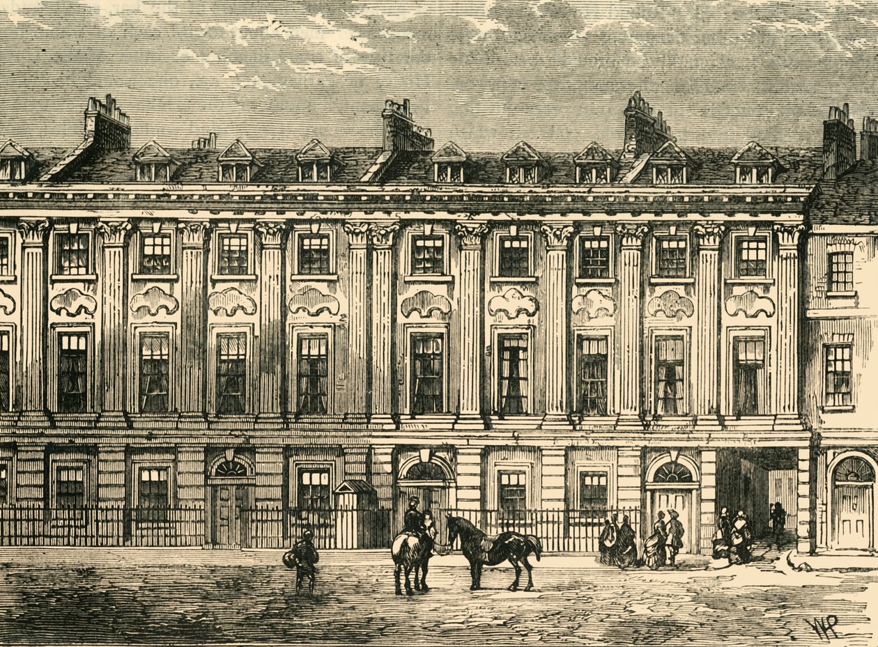 Old Houses in Great Queen Street, South Side, 1850, 1881. tekijältä Unbekannt