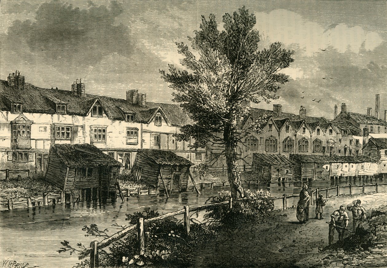 Old Houses in London Street, Dockhead, noin 1810, c1878. tekijältä Unbekannt