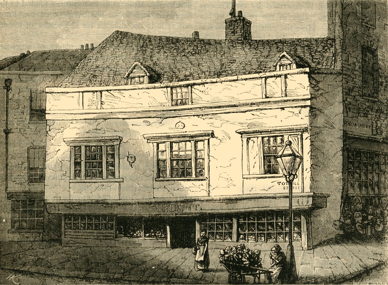 Vanhat talot Tothill Streetillä, Westminsterissä, 1881. tekijältä Unbekannt