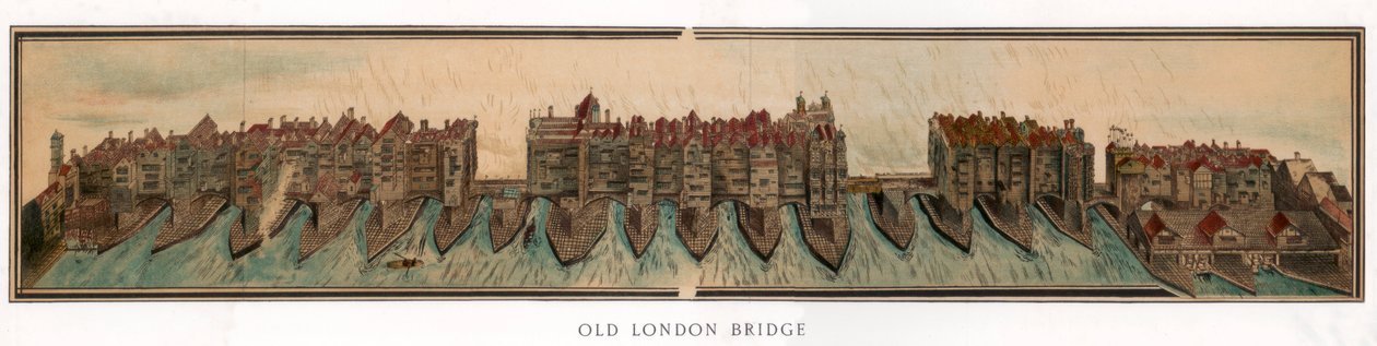 Old London Bridge, c1600 1893 tekijältä Unbekannt