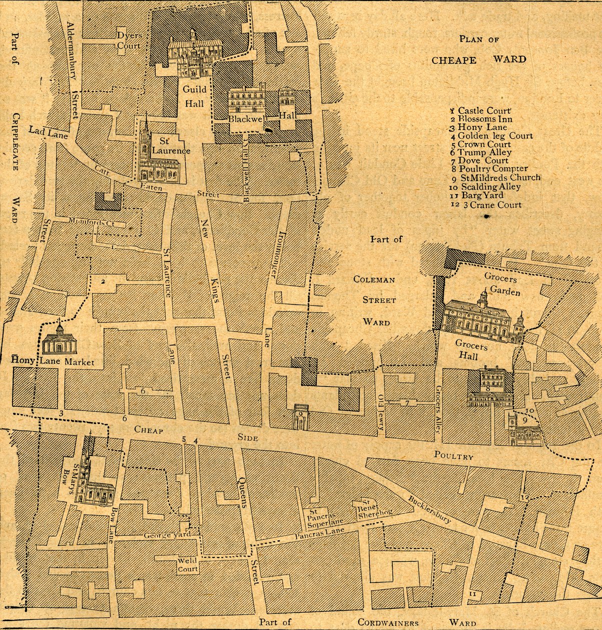 Vanha halvan seurakunnan kartta - noin 1750, 1897. tekijältä Unbekannt