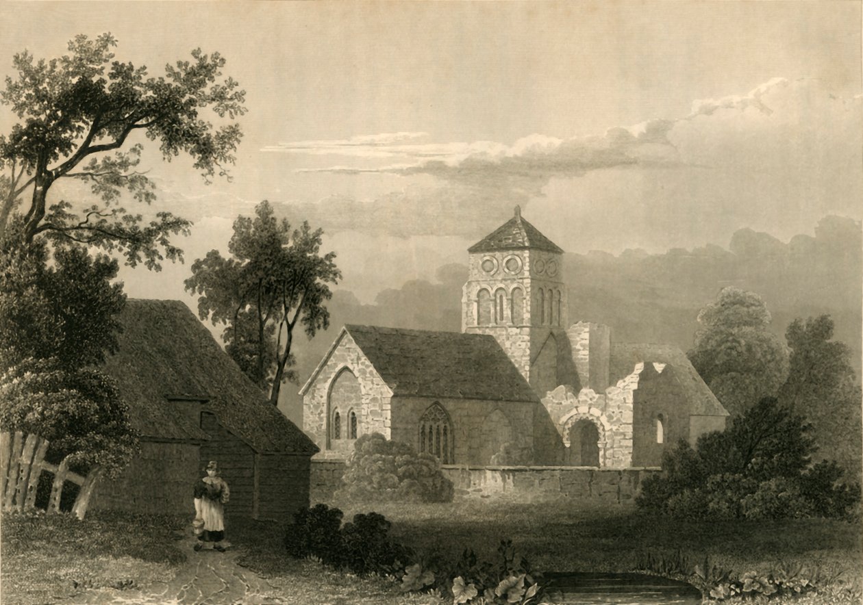 Old Shoreham Church, 1835. tekijältä Unbekannt