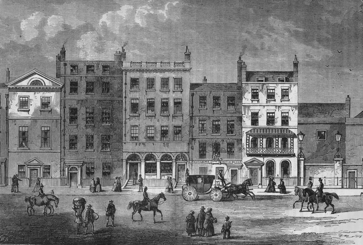 Vanhoja taloja Pall Mallissa, Westminsterissä, Lontoossa, n. 1830 1878 tekijältä Unbekannt