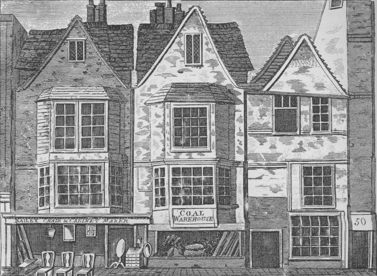 Vanhoja taloja St John Streetillä, Clerkenwellissä, Lontoossa, vuodelta 1811 1911 tekijältä Unbekannt