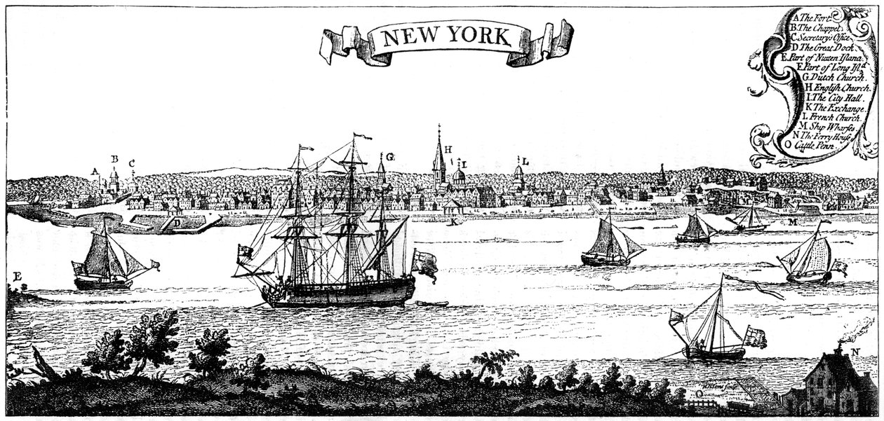 Vanha näkymä New Yorkista, 1730 c1880 tekijältä Unbekannt