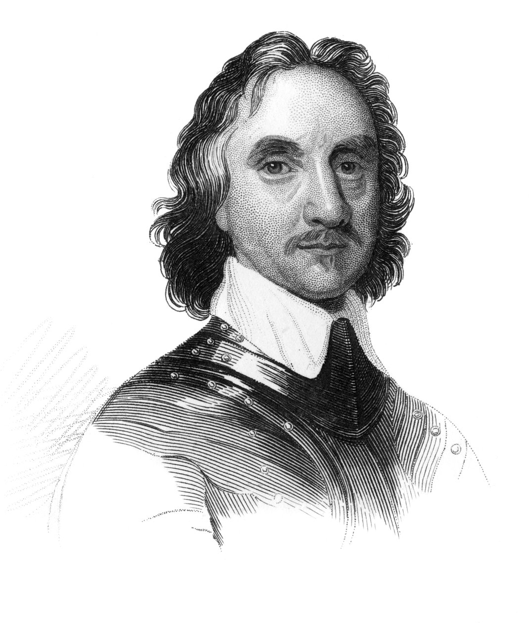 Oliver Cromwell, 1600-luvun englantilainen sotilas ja valtiomies, v. 1850 tekijältä Unbekannt