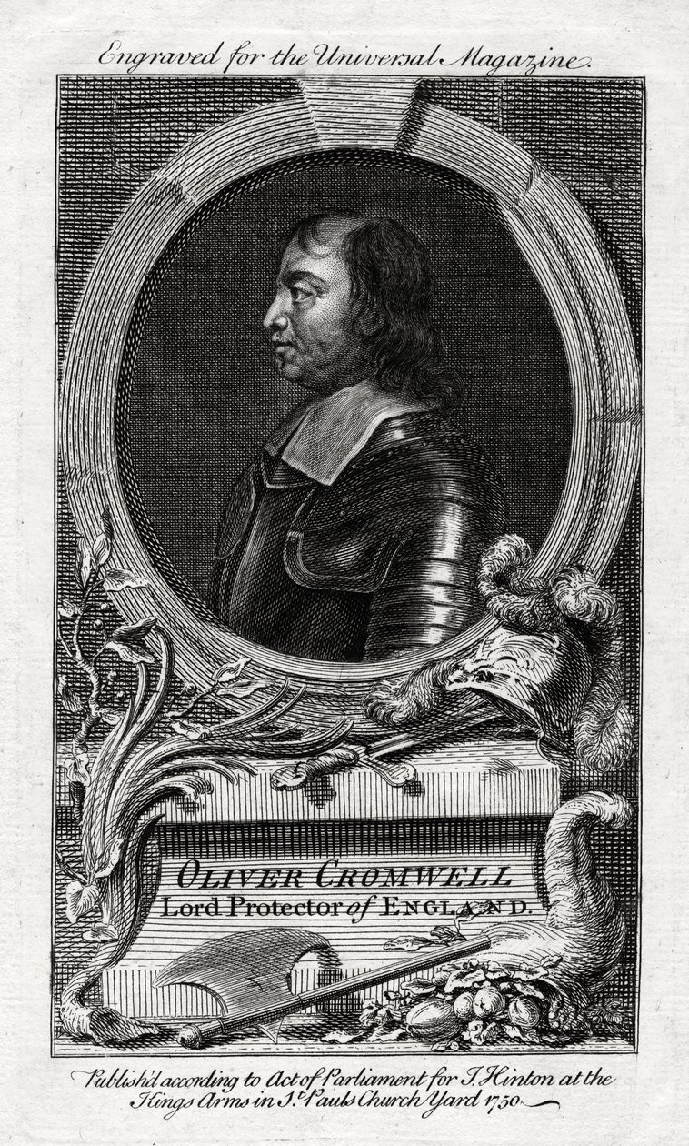 Oliver Cromwell, Englannin lordi Protector, 1750 tekijältä Unbekannt