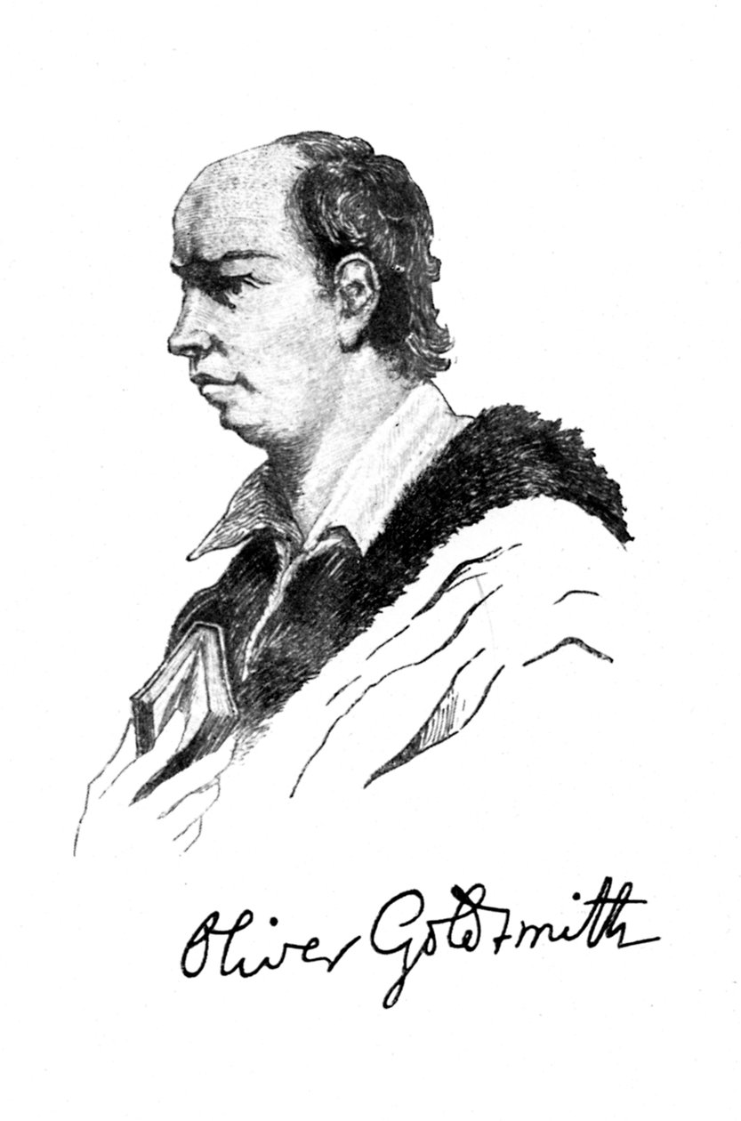 Oliver Goldsmith, irlantilainen kirjailija, runoilija ja lääkäri, 1912 tekijältä Unbekannt