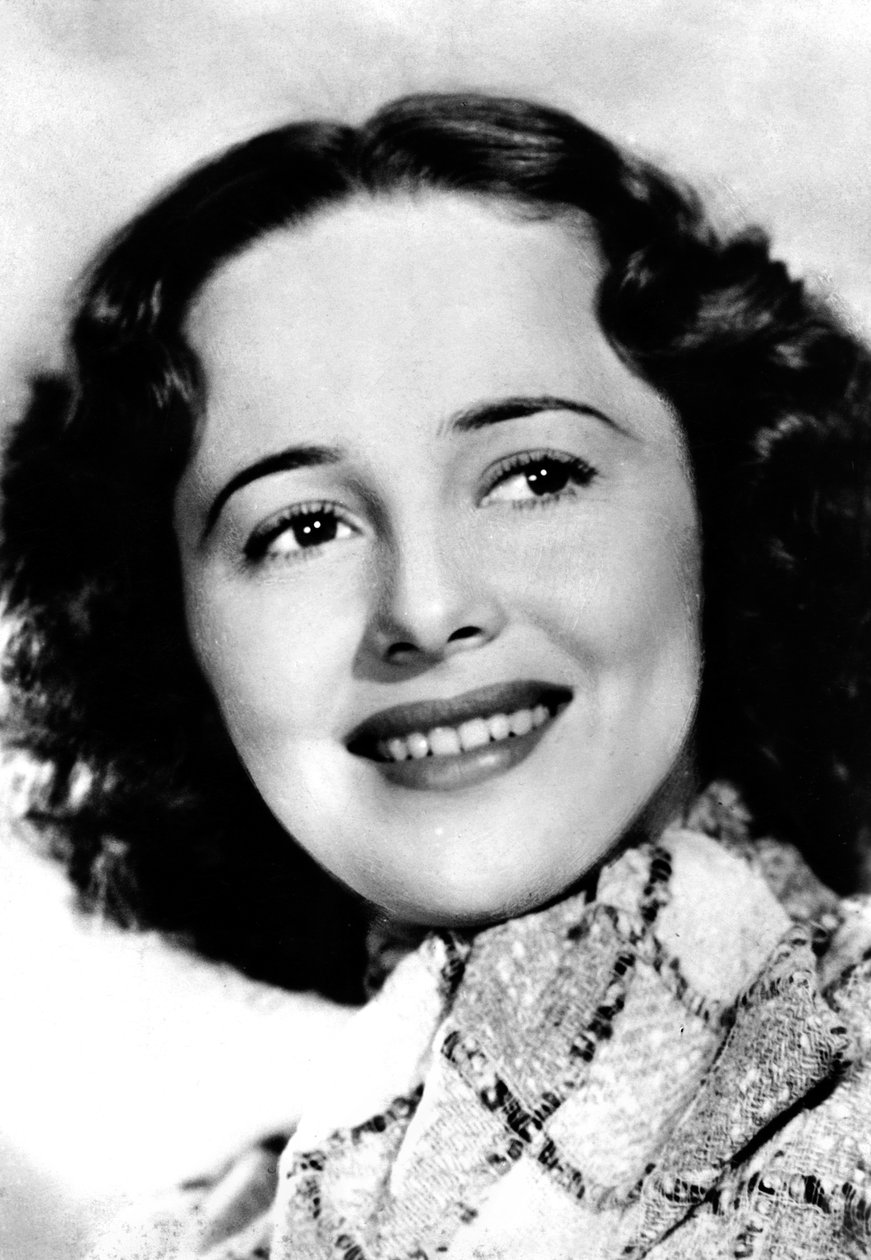 Olivia de Havilland s.1916, yhdysvaltalainen näyttelijä, 1930-c1940 tekijältä Unbekannt