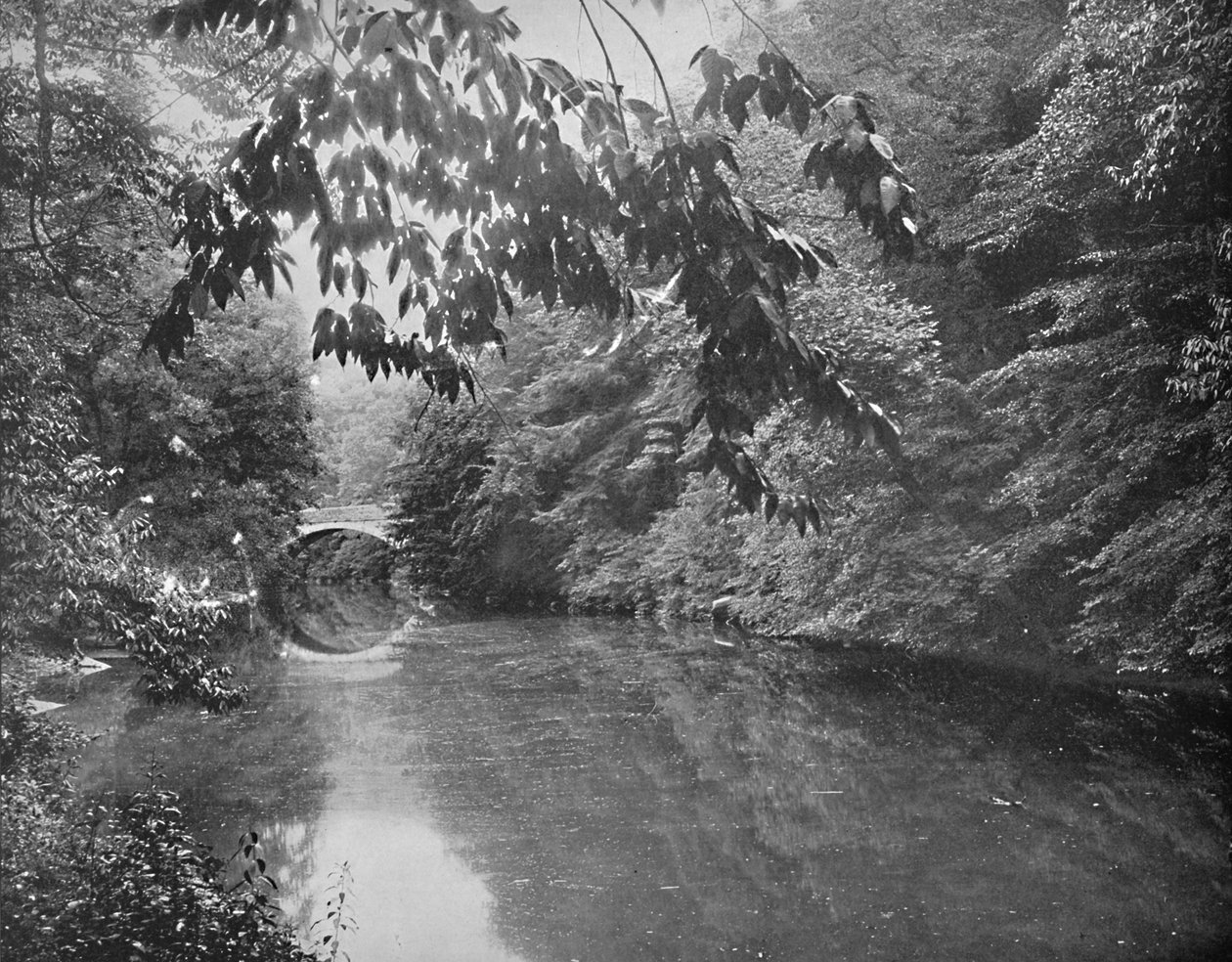 Wissahickon Creekissä, Fairmount Parkissa, Philadelphiassa, 1897. tekijältä Unbekannt
