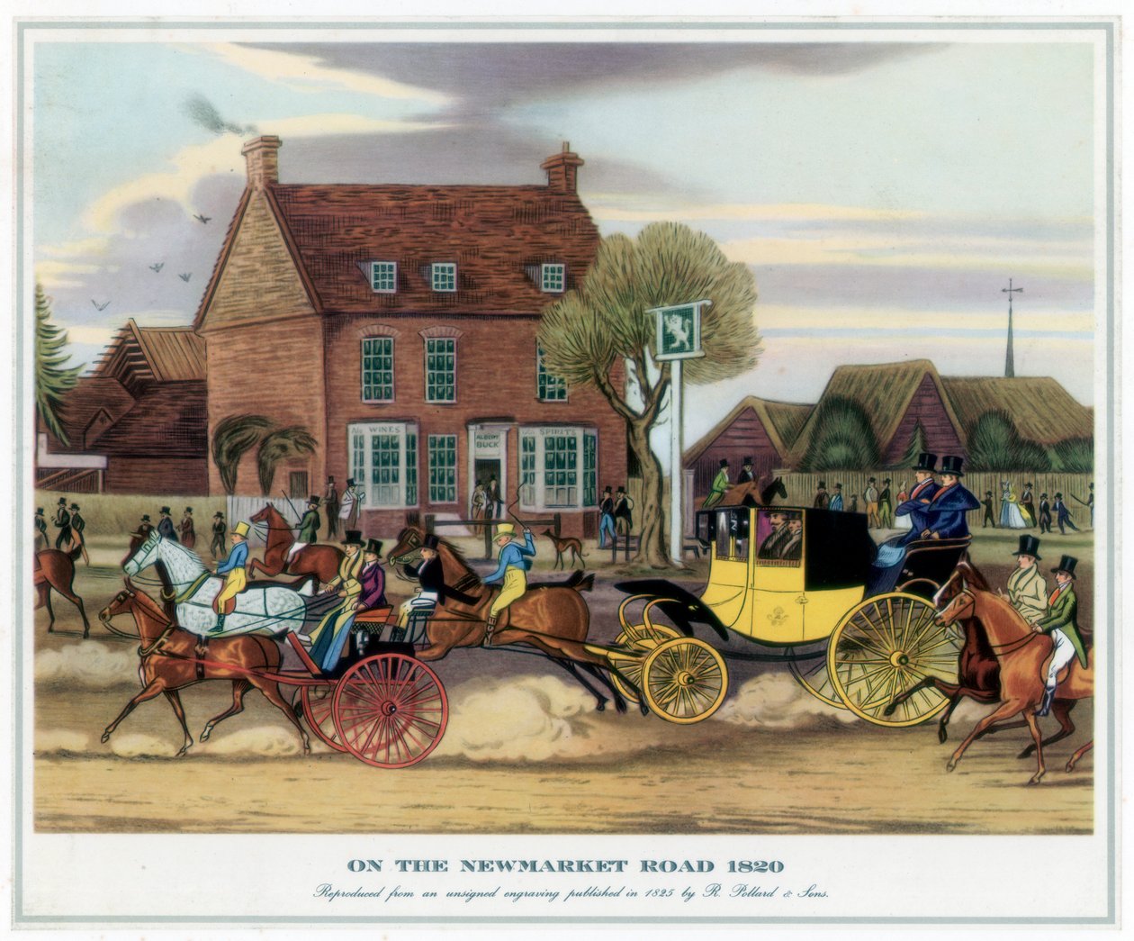 Newmarket Roadilla, 1820, 1825 tekijältä Unbekannt