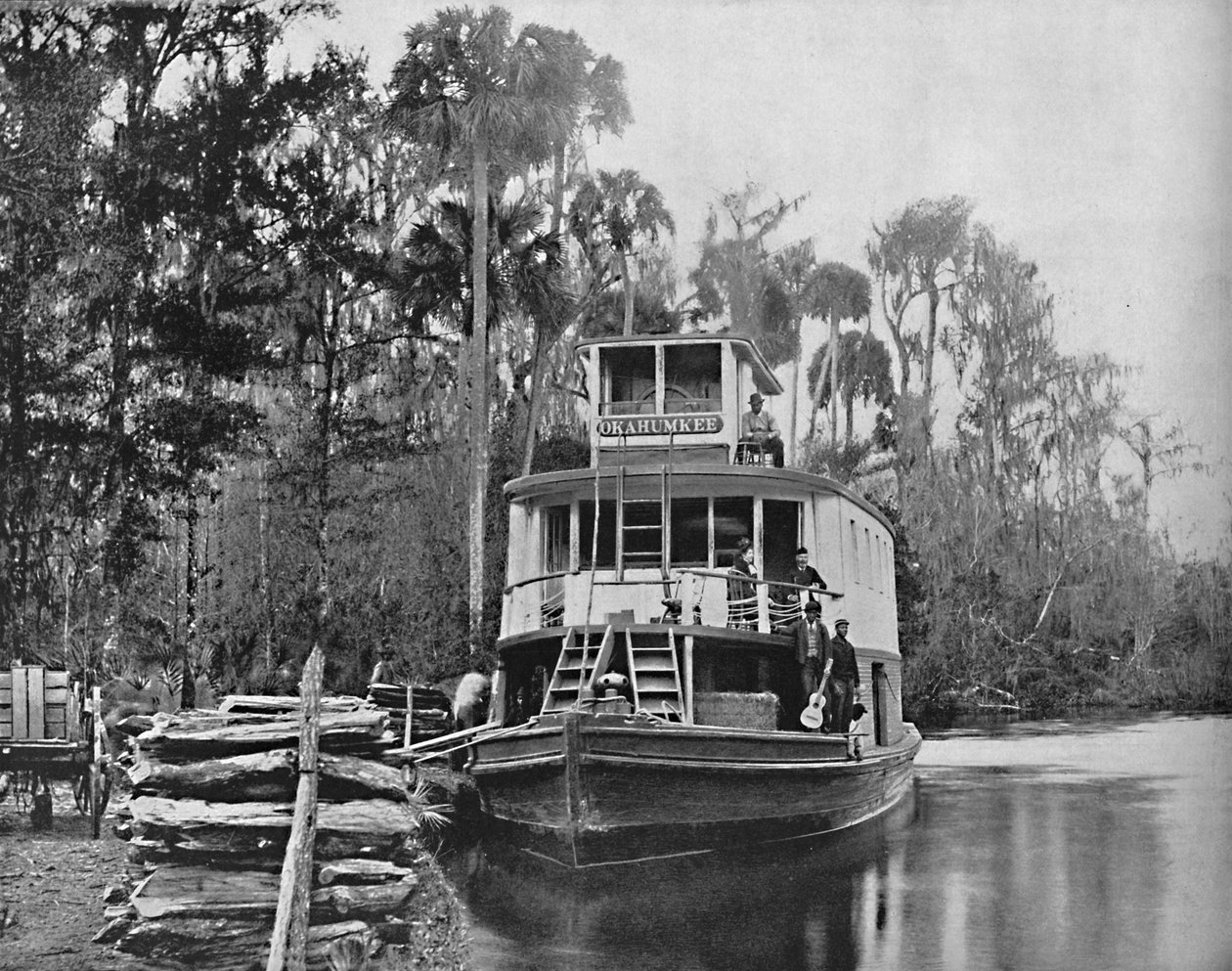 Ocklawaha-joella, Floridassa, 1897. tekijältä Unbekannt