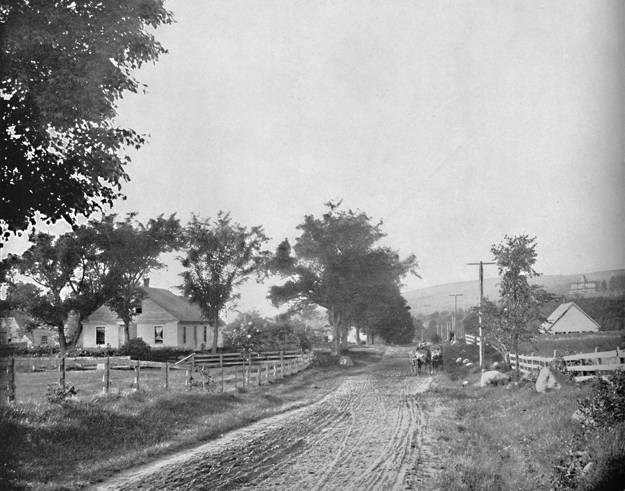 On the Road to Echo Lake, White Mountains, New Hampshire, c1897. tekijältä Unbekannt