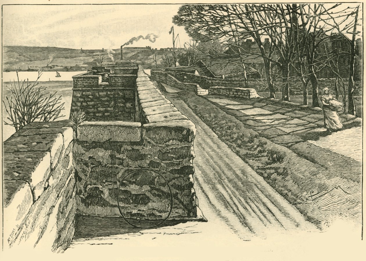 Berwickin muureilla, Tweedin toisella puolella, 1898. tekijältä Unbekannt