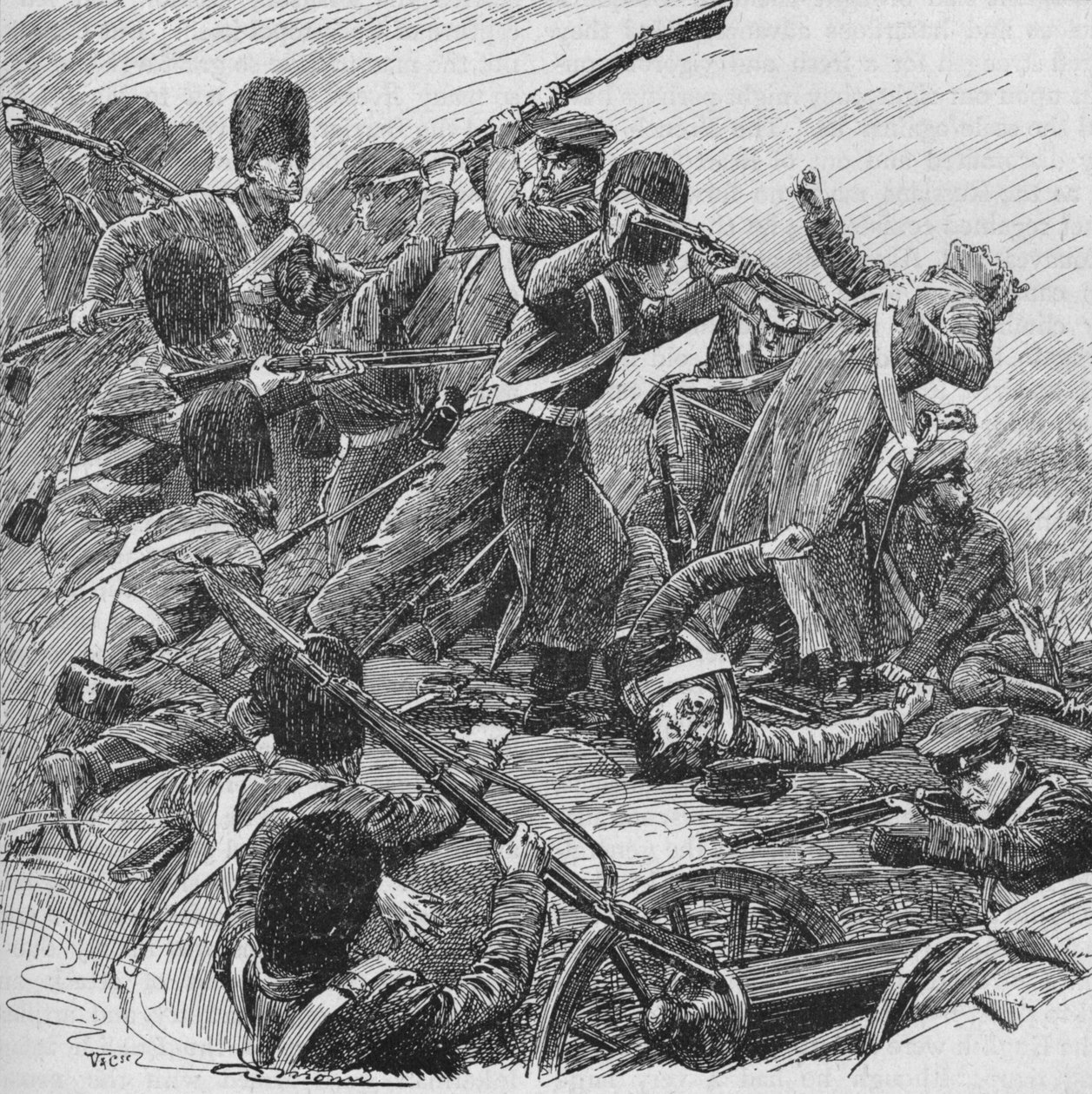 Jälleen kerran vartijat palasivat ja vastustamattomalla energialla ajoivat heidät ulos, 1902 tekijältä Unbekannt