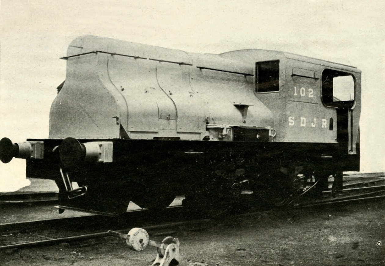 Yksi kahdesta Sentinel-vaihtokoneesta, joka ohittaa Collieryn sivuraiteet Radstockissa, c1930. tekijältä Unbekannt