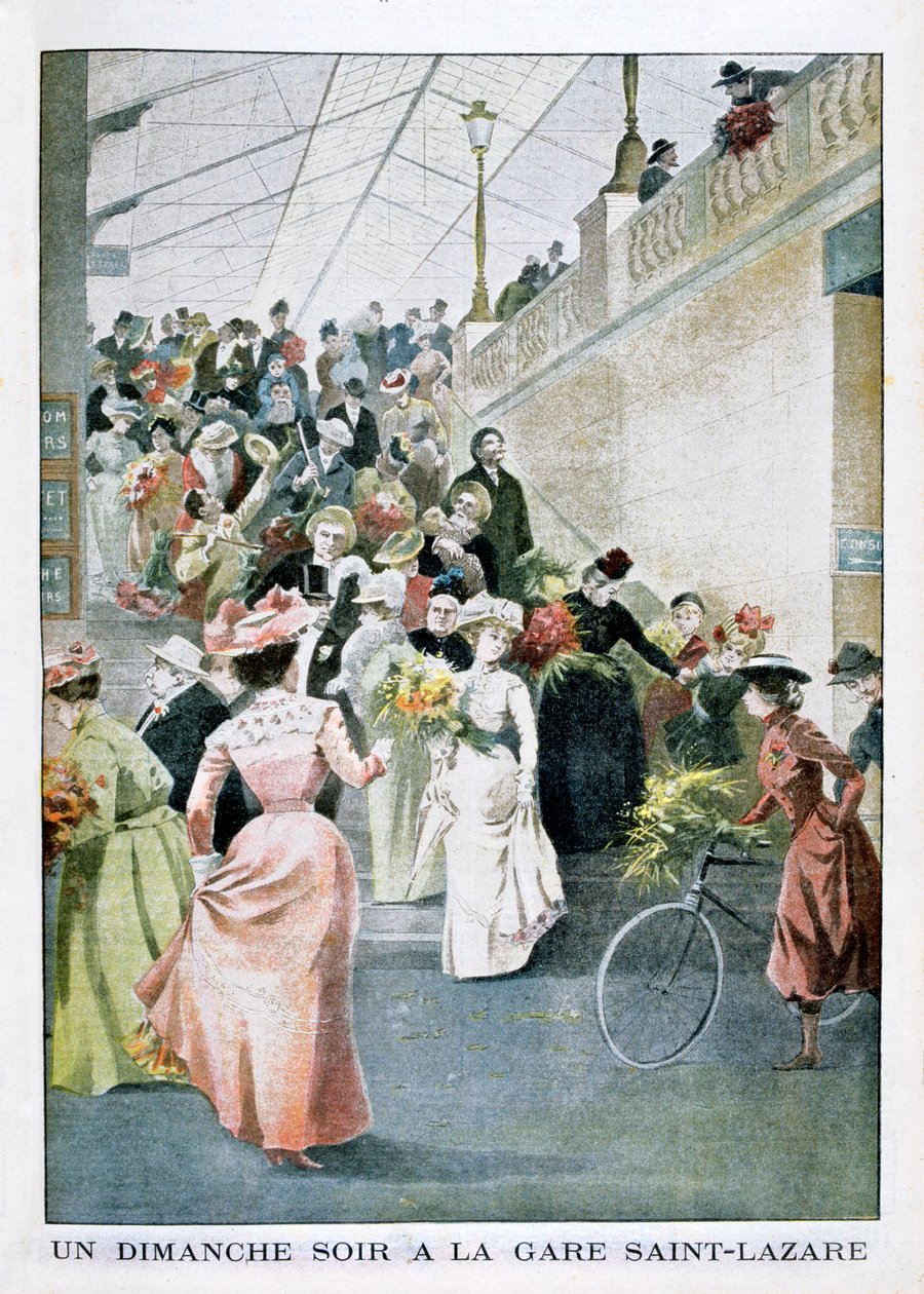 Eräänä sunnuntai-iltana Saint Lazaren asemalla, 1901 tekijältä Unbekannt