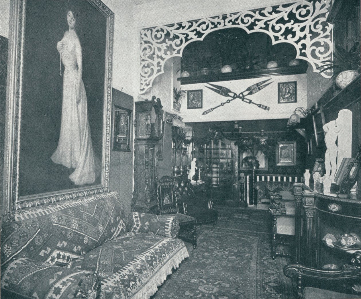 Yksi Sandow Instituten vastaanottohuoneista, c1898 tekijältä Unbekannt