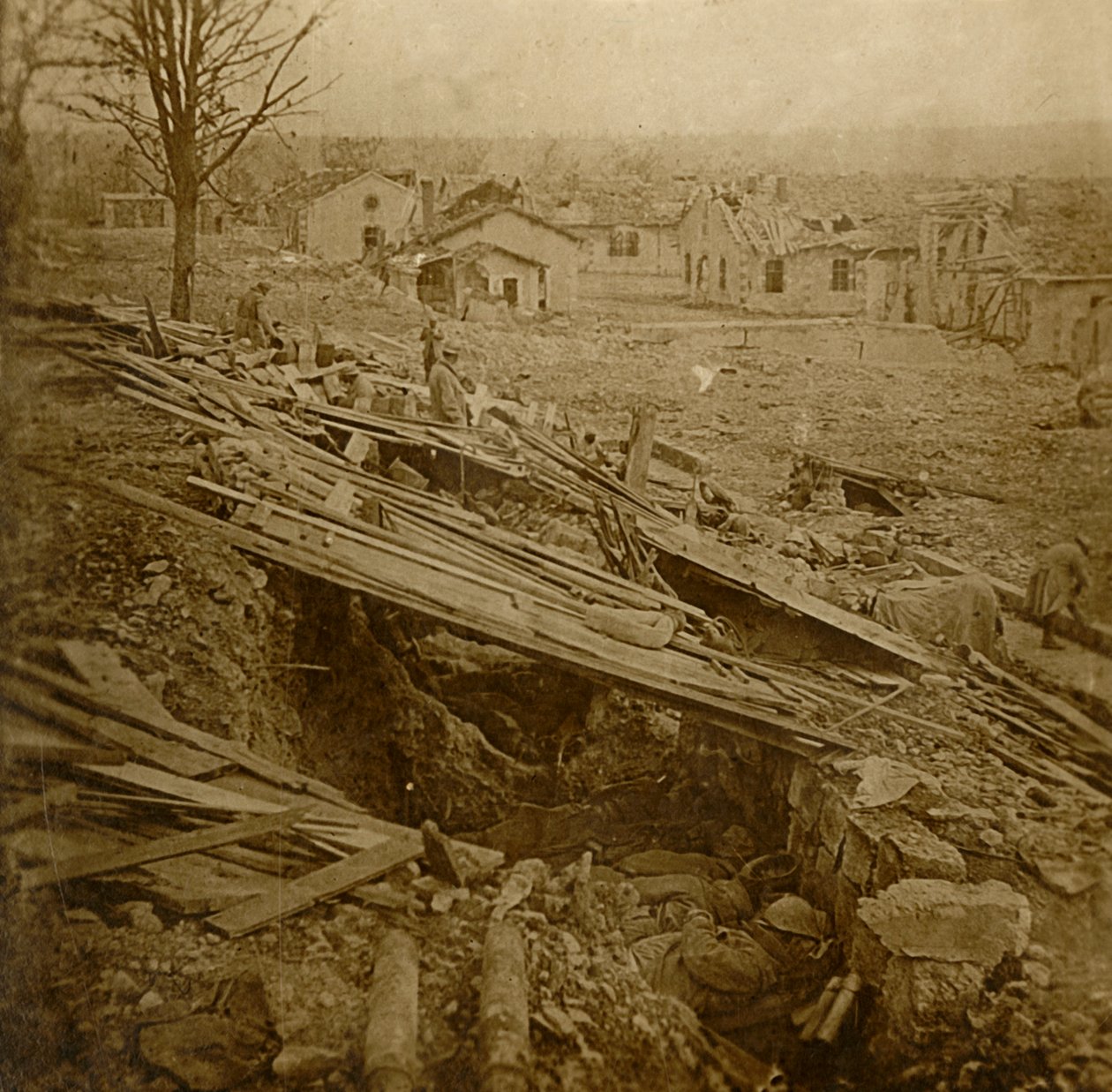 Ulkona asuntola Tavannes Fortissa, Verdunissa, Pohjois-Ranskassa, c1914-c1918 tekijältä Unbekannt