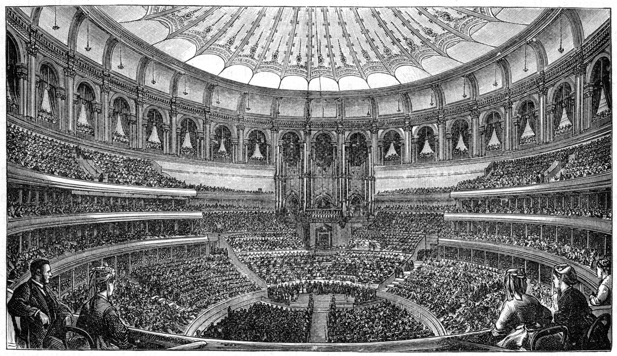Royal Albert Hallin avajaiset Lontoossa 29. maaliskuuta 1871, 1900 tekijältä Unbekannt