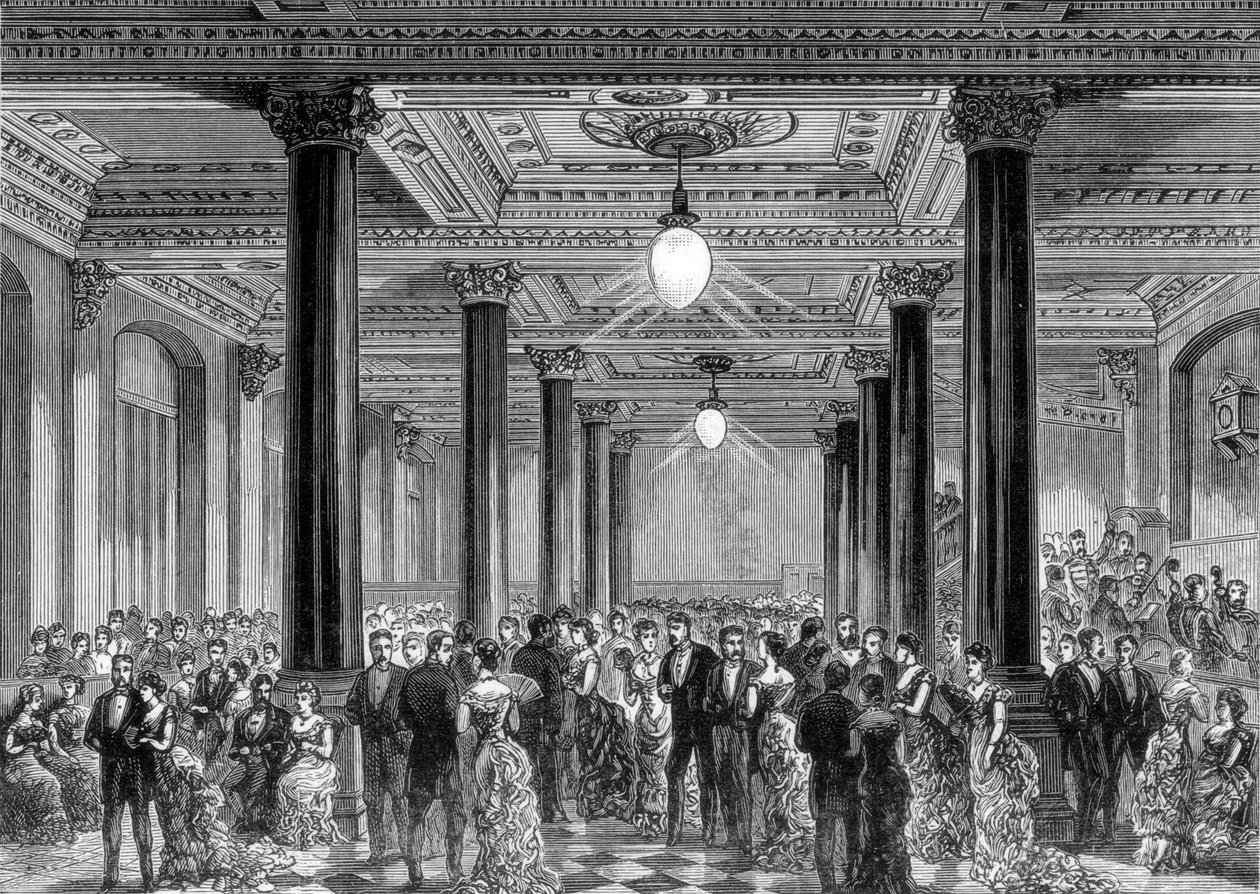 Daily Telegraphin uusien toimistojen avajaiset, Fleet Street, Lontoo, 28. kesäkuuta 1882 tekijältä Unbekannt