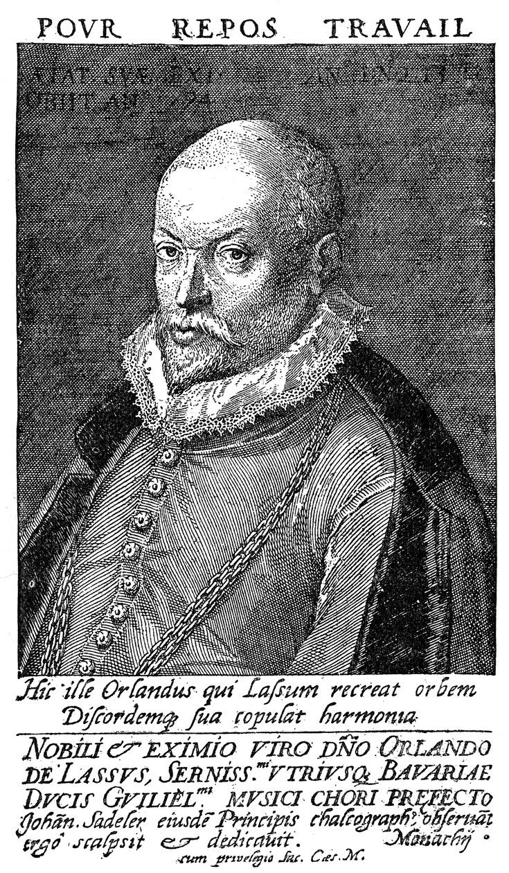 Orlandus Lassus, flaamilainen renessanssisäveltäjä ja muusikko, 1500-luku tekijältä Unbekannt