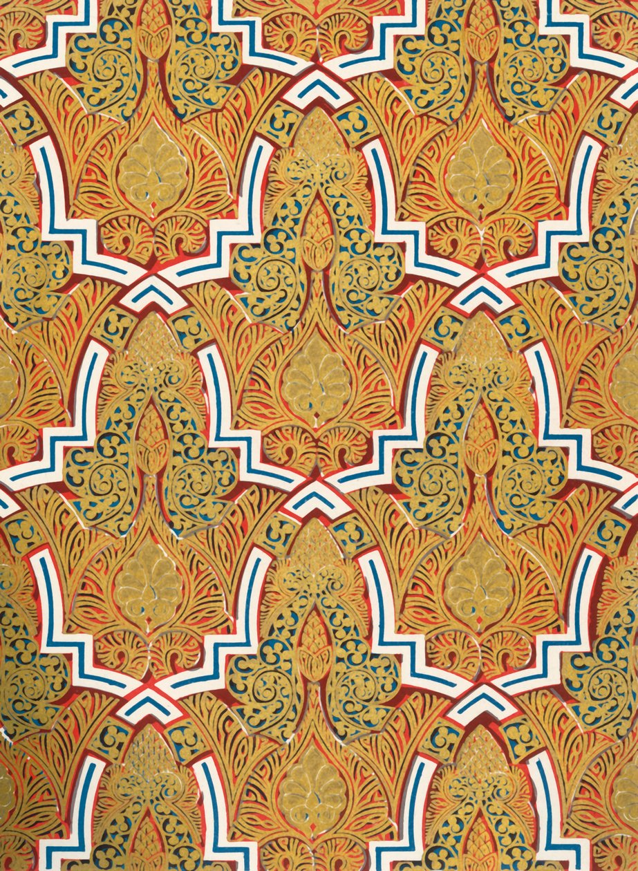 Ornamentti paneelien seinillä, Moskeijan tuomioistuin, 1907. tekijältä Unbekannt