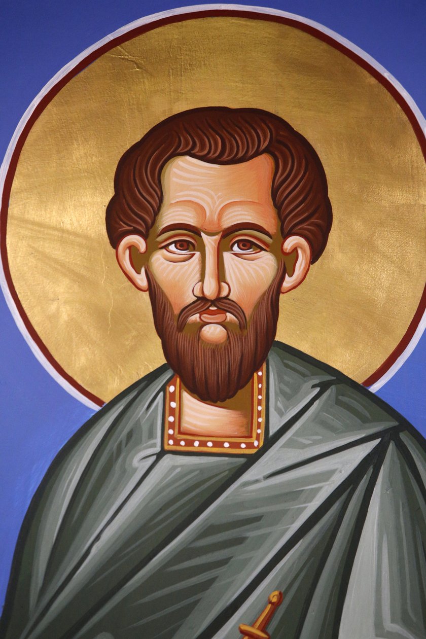 Ortodoksinen kirkko Pedoulasissa, Kyproksella. Saint Damianin fresko, 20150510, Pedoulas, Kypros tekijältä Unbekannt
