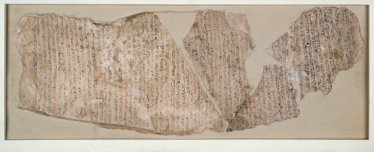 Ostracon, kaiverrettu hieraattisesti, XIX. dynastia c1292 eKr. - c1190 eKr. tekijältä Unbekannt