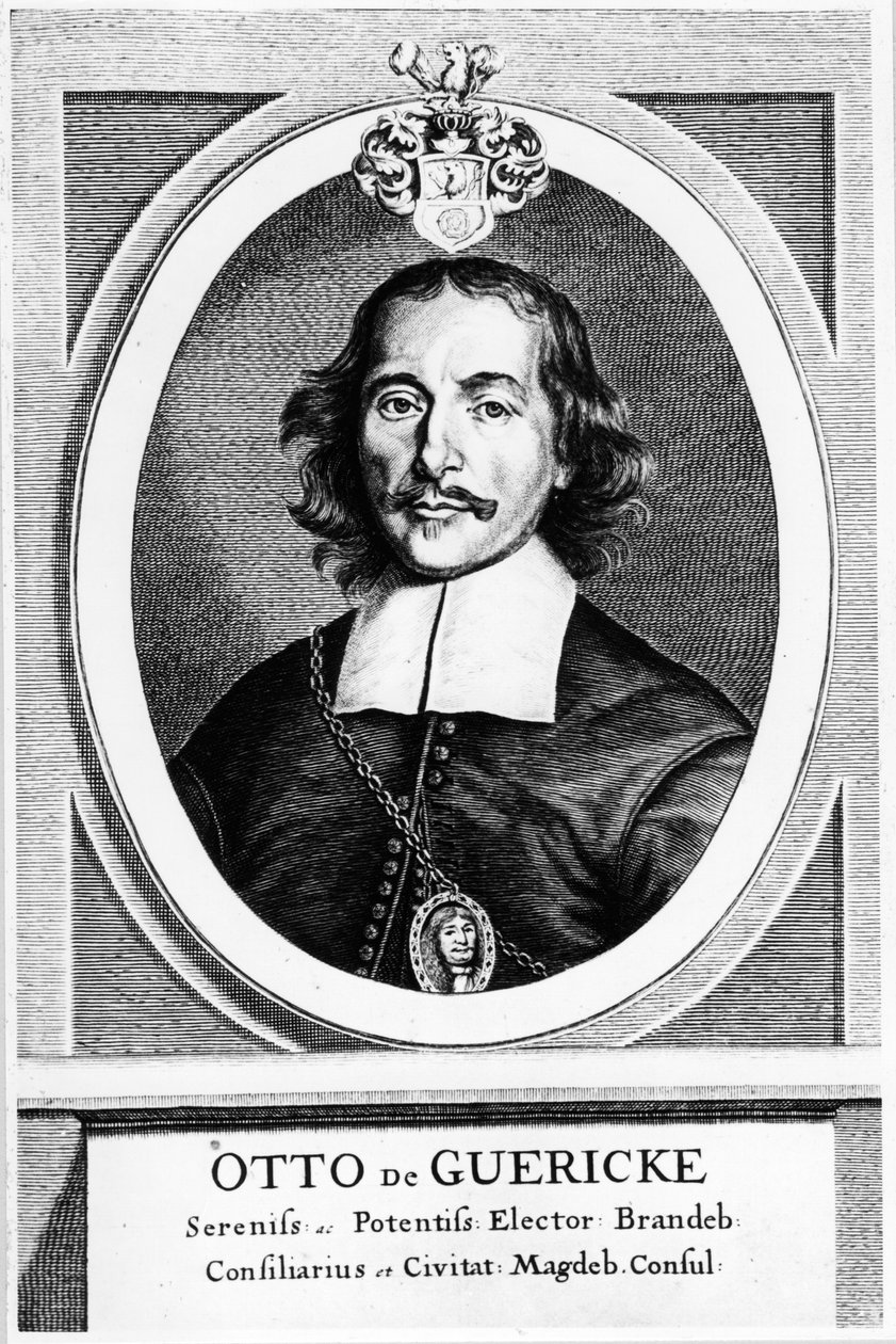 Otto von Guericke, saksalainen keksijä, insinööri ja fyysikko, 1672 tekijältä Unbekannt