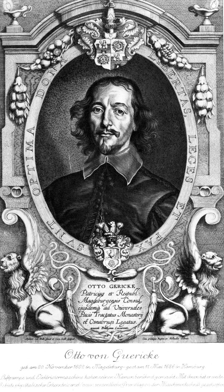 Otto von Guericke, saksalainen fyysikko ja keksijä tekijältä Unbekannt