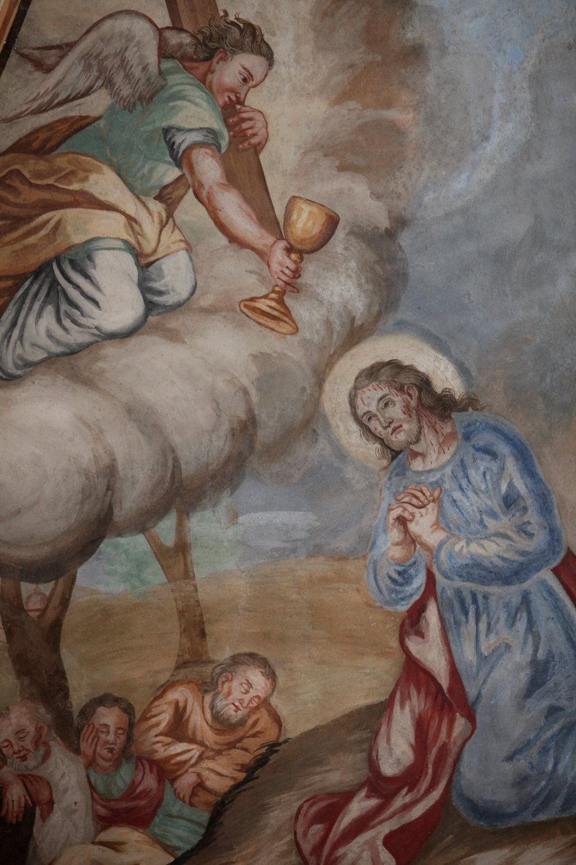 Neitsyt Marian taivaaseenastumisen kirkko. Jeesus rukoilee Getsemani Cordonissa Ranskassa tekijältä Unbekannt