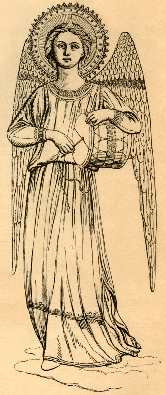 Fra Angelicon maalaama ääriviivakopio enkelistä, 1881. tekijältä Unbekannt