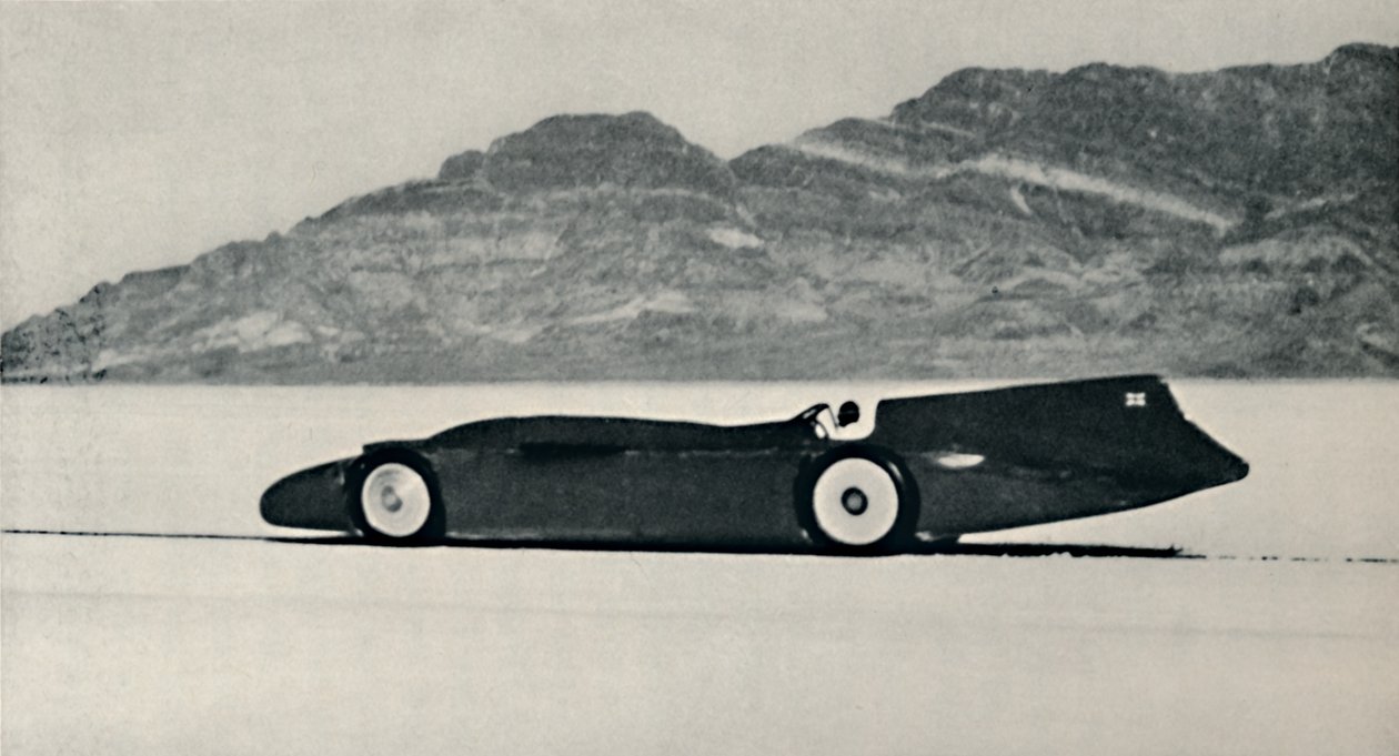 Yli 300 mailia tunnissa Salt Flatsissa, Bonneville, Utah, 1937 tekijältä Unbekannt