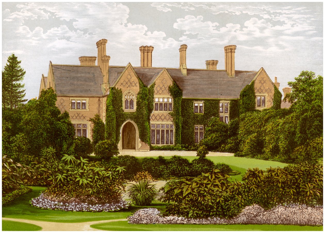 Oxley Manor, Staffordshire, Staveley-Hill-perheen koti, c1880 tekijältä Unbekannt