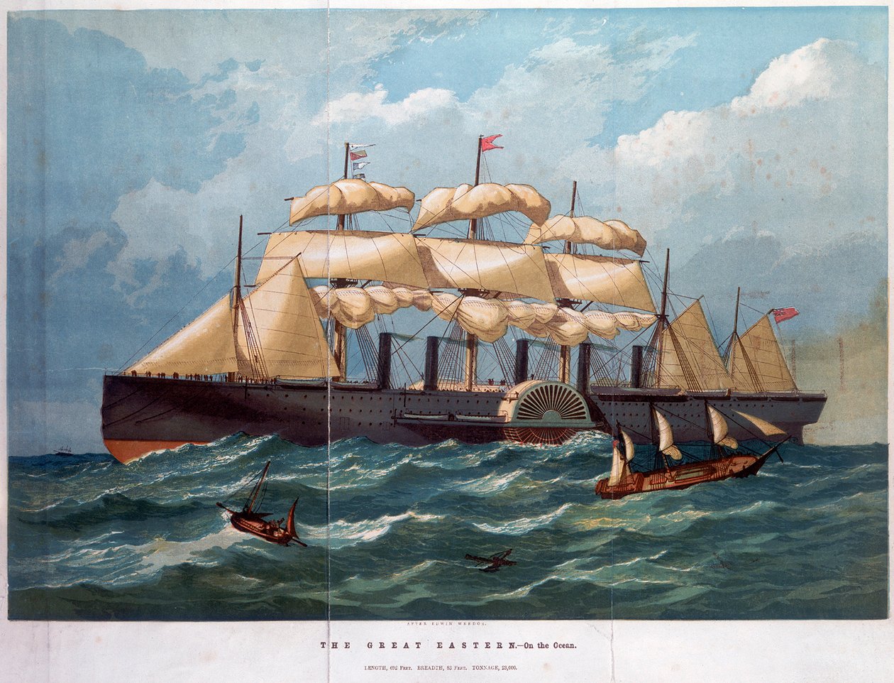PSS Great Eastern on the Ocean, 1858 tekijältä Unbekannt