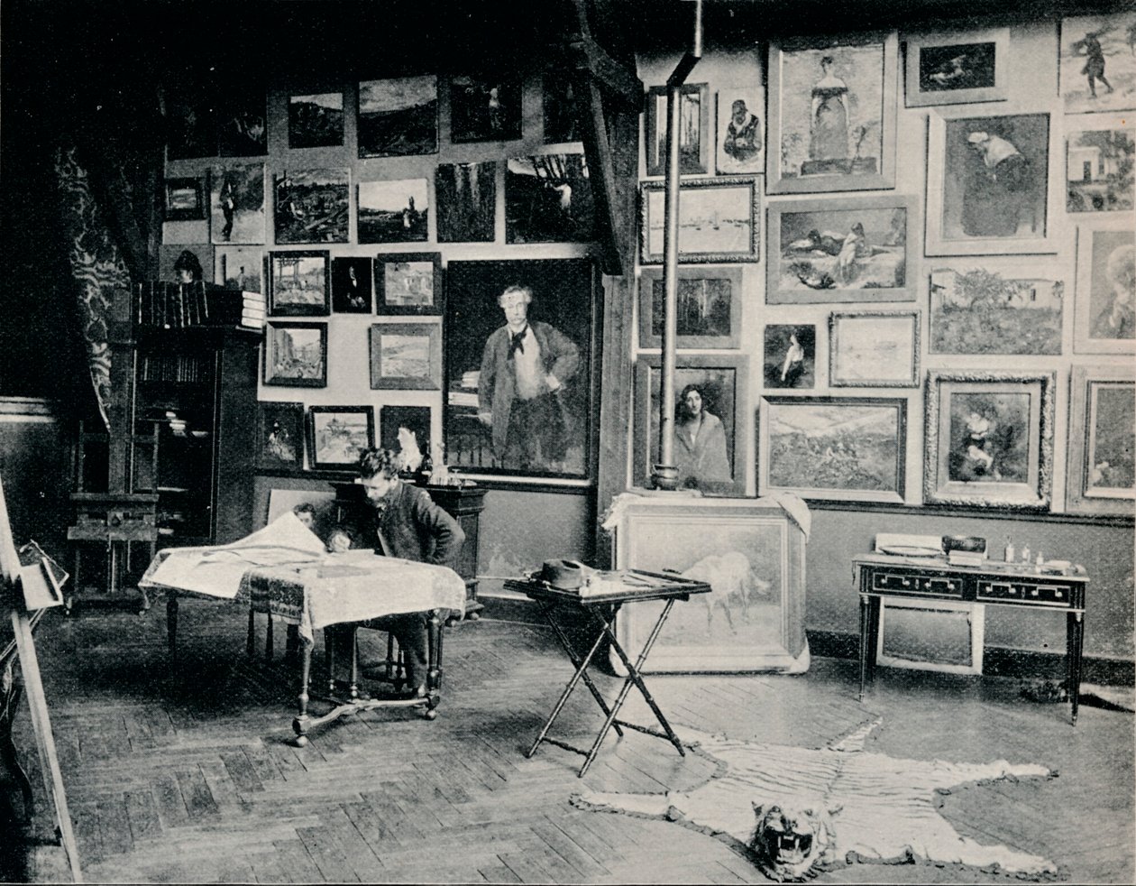 P. Roll studiossaan, 1897 tekijältä Unbekannt