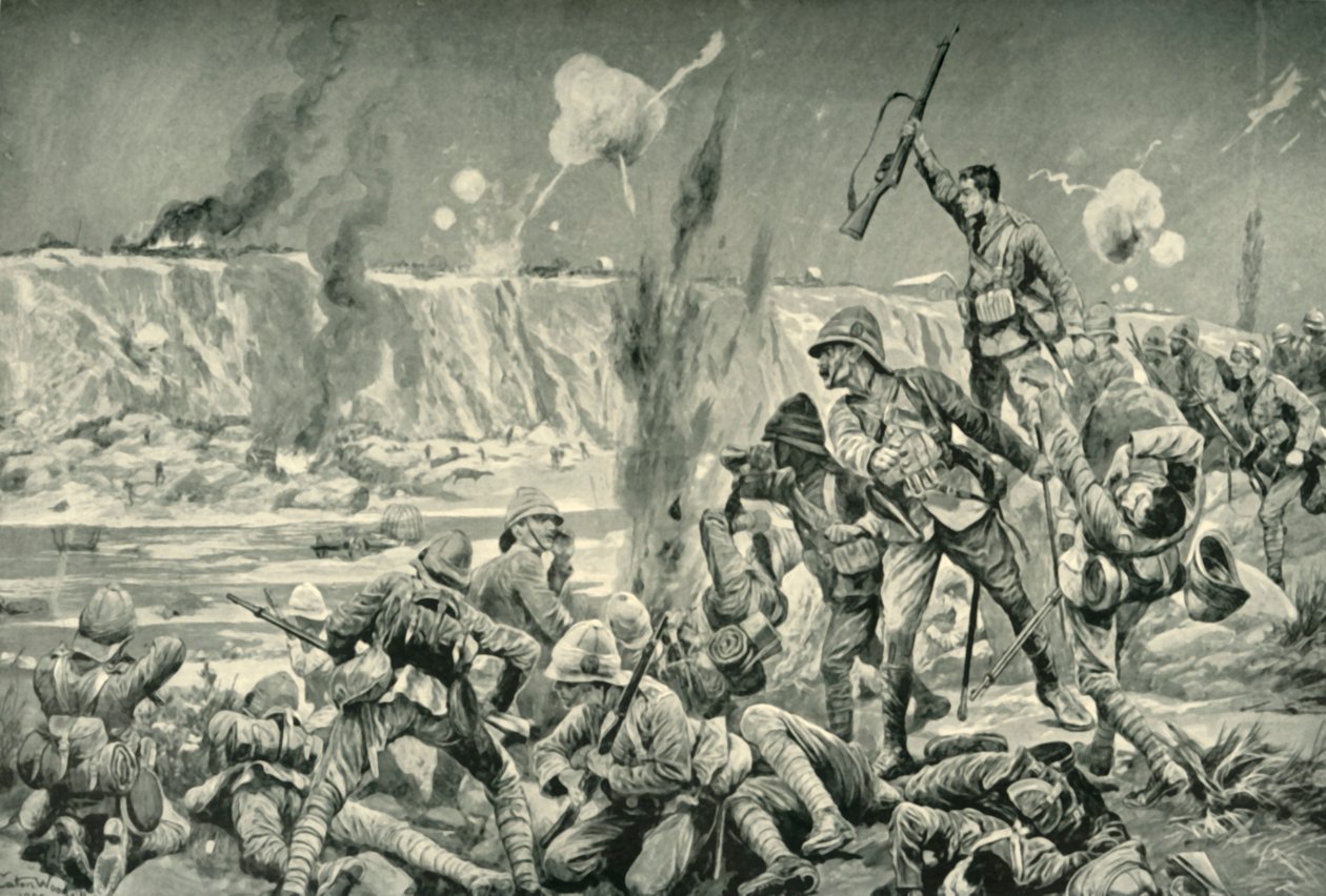 Paardeberg: Hyökkäys Cronjesin asemaan, 1901. tekijältä Unbekannt