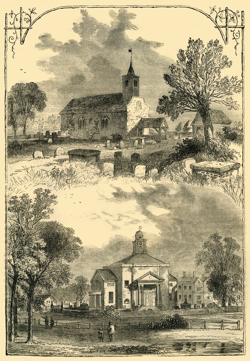 Paddingtonin kirkko: 1750 ja 1805, c1876. tekijältä Unbekannt