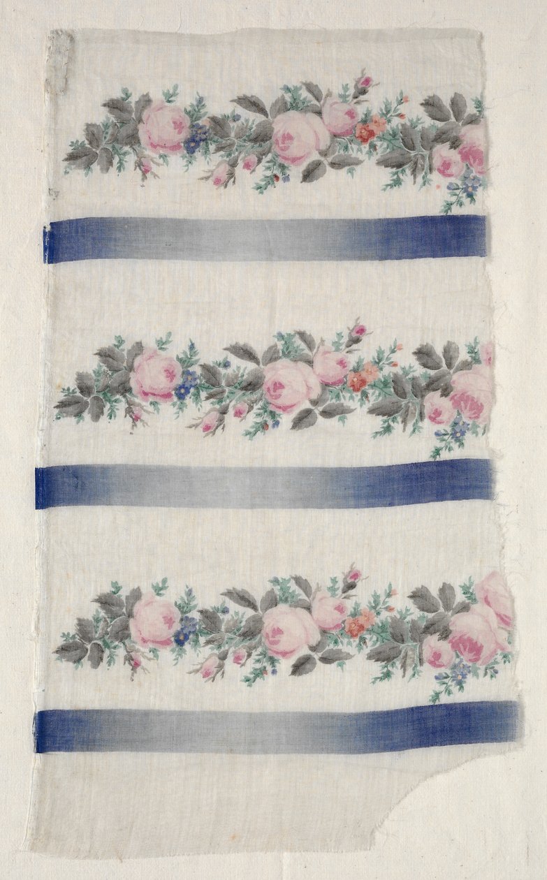 Maalattu Organdy Strip, 1800-luvun puoliväli. tekijältä Unbekannt