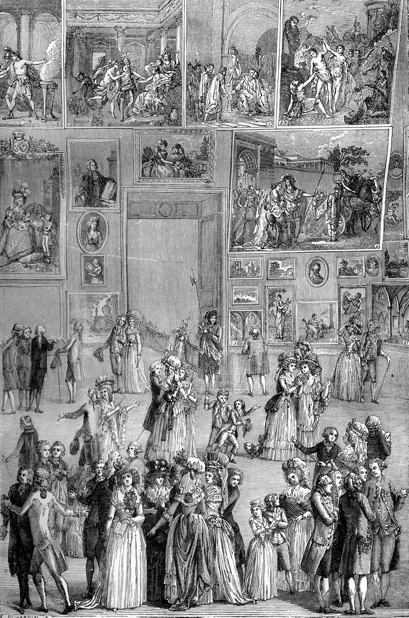 Maalausnäyttely, Louvre, Pariisi, 1737 1882-1884 tekijältä Unbekannt