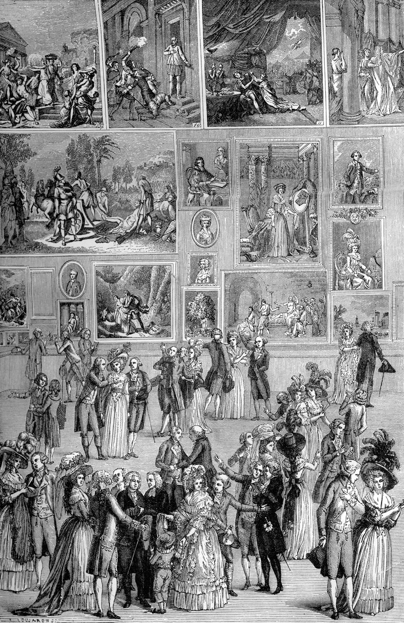 Maalausnäyttely, Louvre, Pariisi, 1737 1882-1884 tekijältä Unbekannt
