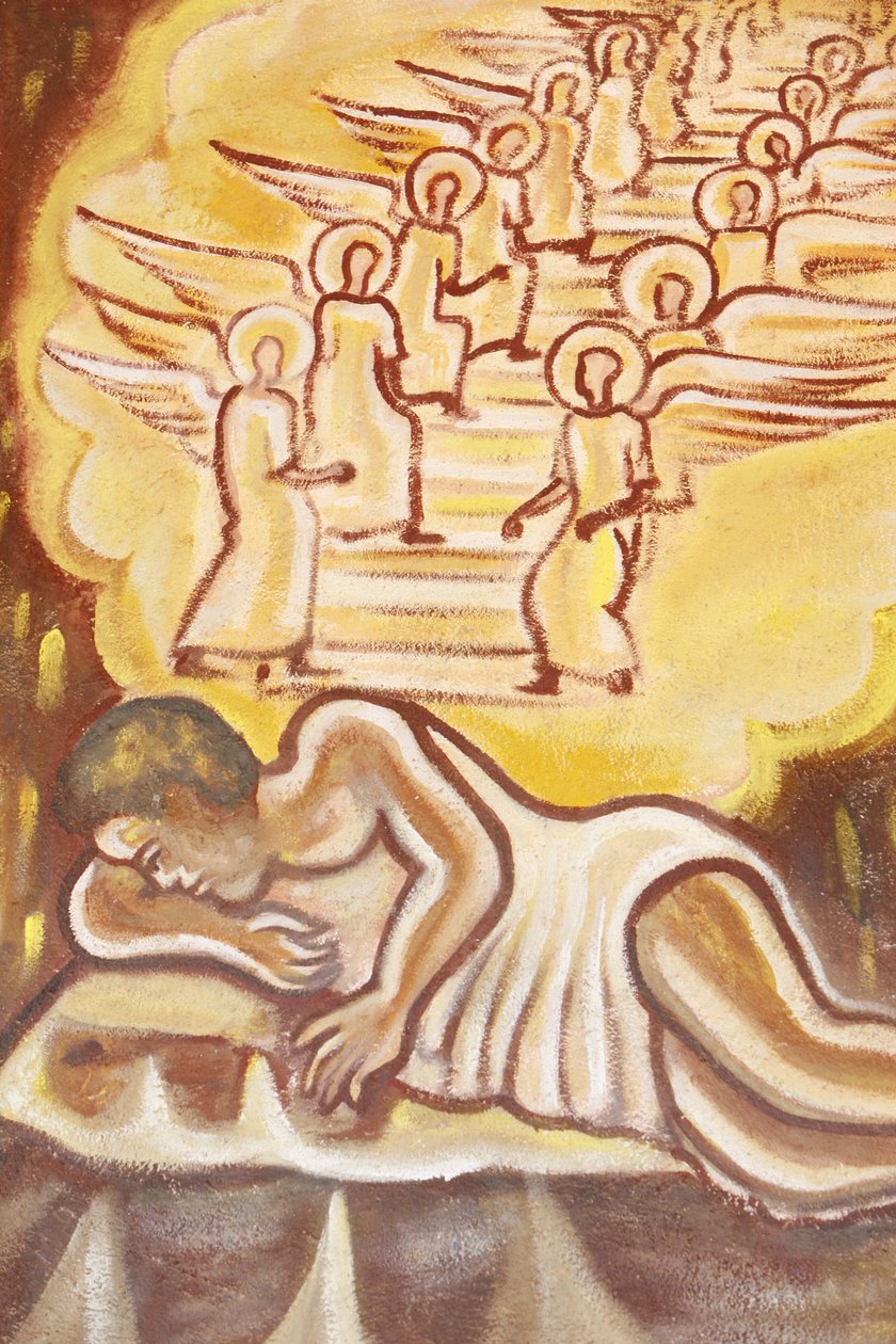 Maalaus Our Lady of Togo -kirkossa: Jaakobin tikkaat, Togoville, Togo tekijältä Unbekannt