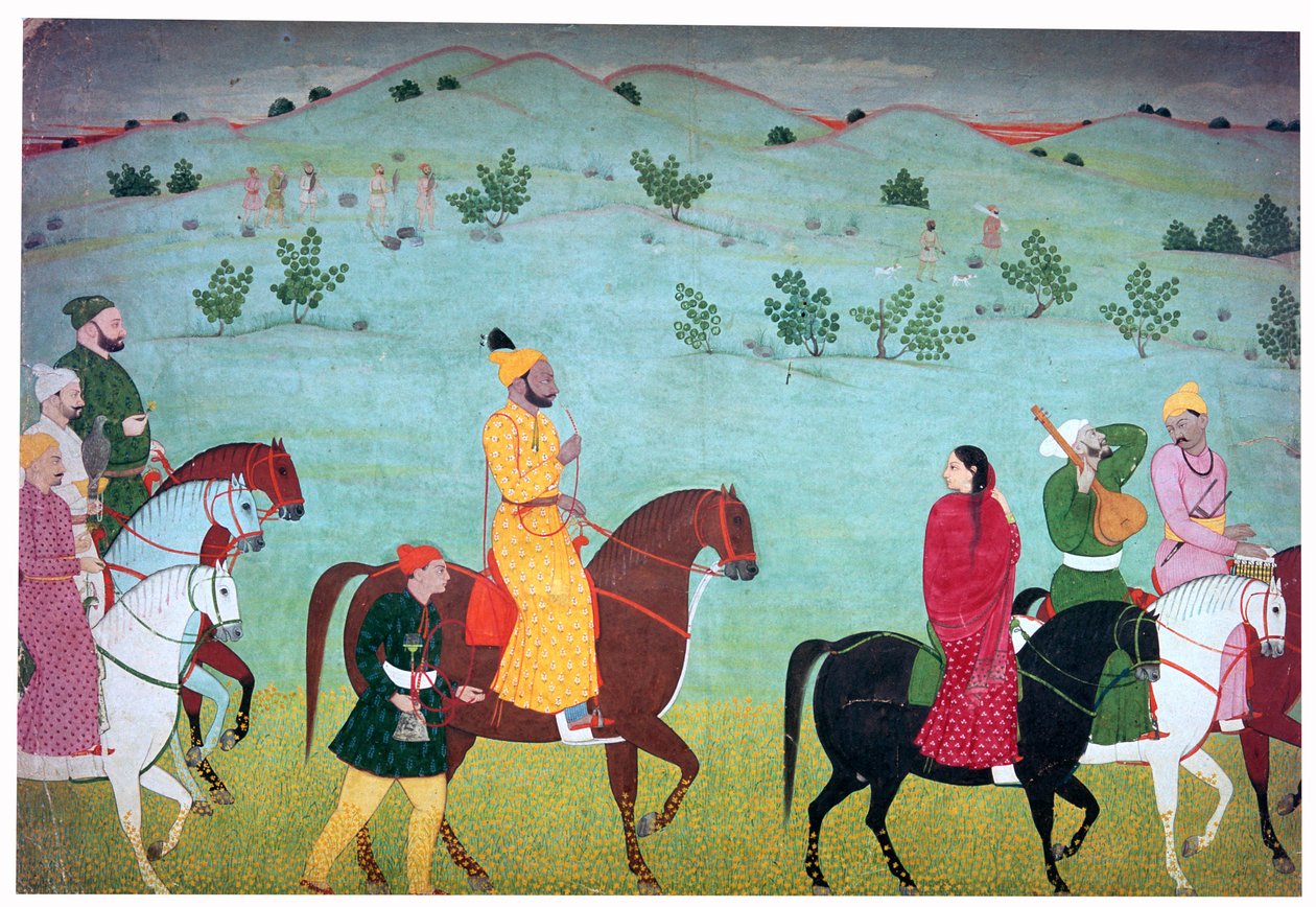 Jasrotan Mian Mukund Devin maalaus, 1700-luku tekijältä Unbekannt