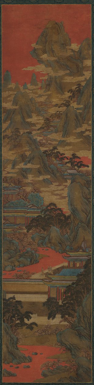 Palace Ladies katselemassa auringonlaskua, Ming-dynastia, 1500-1600-luku. tekijältä Unbekannt