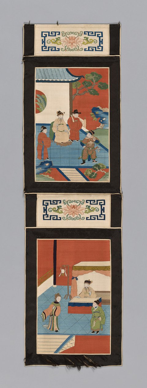 Panell per a una pantalla, Xina, dinastia Qing 1644-1911, 18751900. finlandès tekijältä Unbekannt