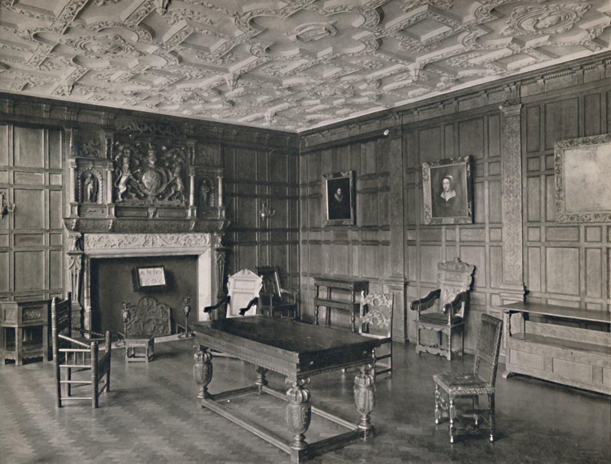 Paneloitu huone vanhasta palatsista, Bromley-By-Bow, 1927 tekijältä Unbekannt
