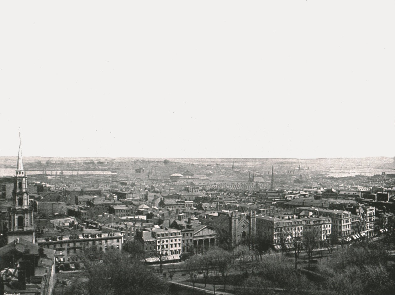 Panoraama Bostonin kaupungista Yhdysvalloissa, 1895. tekijältä Unbekannt